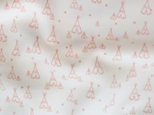 Nahaufnahme von Canvas - Tipi Zelt - wollweiß