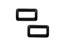 Nahaufnahme von Taschenschlaufen aus Kunststoff 25mm - schwarz