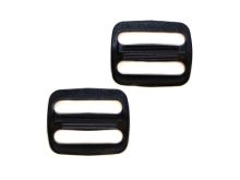 Nahaufnahme von Leiterschnalle aus Kunststoff 30mm - schwarz