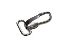 Nahaufnahme von Karabiner 38mm x 65mm 1 Stück - silber