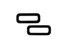 Nahaufnahme von Taschenschlaufen aus Kunststoff 25 mm - schwarz