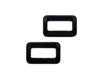 Nahaufnahme von Taschenschlaufen aus Kunststoff 20mm - schwarz