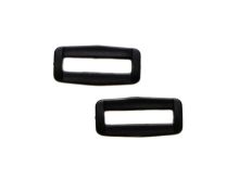 Nahaufnahme von Taschenschlaufen aus Kunststoff 30mm - schwarz