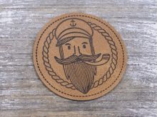 Jessy Sewing Kunstleder Label "Sailor" - braun