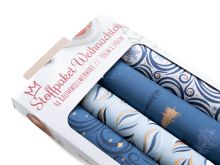 Stoffpaket Weihnachten - Webware Baumwolle mit Foliendruck - 4 Rollen 30cm x 140cm