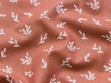 Webware Baumwolle Popeline - Zweige - terrakotta