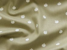 Webware Baumwolle Popeline - Äpfel - khaki