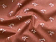 Webware Baumwolle Popeline - Palmen - terrakotta