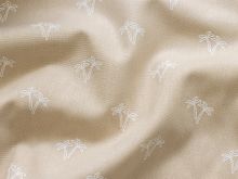 Webware Baumwolle Popeline - Palmen - beige
