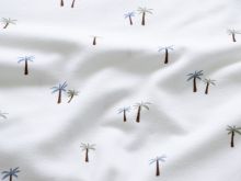 Jersey - Palmen - wollweiß