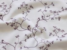 Jersey - Vögel auf Ästen - wollweiß