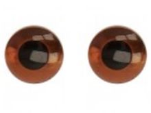 Teddy-Knopfaugen mit Öse 2 Stück - 12 mm - orange