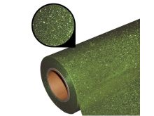 Flexfolie - PU - Plotterfolie mit Glitzereffekt 25 cm x 20 cm - khaki