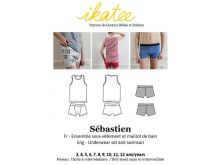 Französische Papier-Schnittmuster Ikatee - Unterwäsche / Badehose SÉBASTIEN - Kinder
