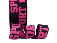 Gummiband ca. 30mm - Sport - schwarz-pink