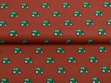 Webware Baumwolle Swafing Happy Harvest - Traktoren - terrakotta