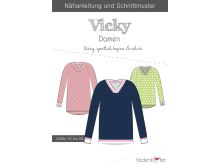 Papier-Schnittmuster Fadenkäfer - Pullover Vicky - Damen