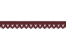 Elastisches Gummiband 13 mm - Spitzenborde - bordeaux