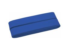 Hochwertiges Schrägband Baumwolle gefalzt 20 mm - 5 Meter Coupon - uni blau