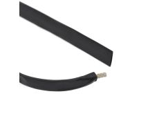 0,5 m Schrumpfschlauch für Kordelenden - 15 mm - schwarz